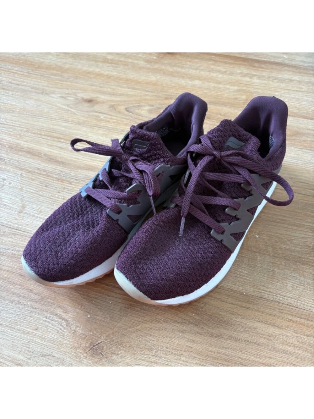 Fabletics Athletic Active Laguna Cage Lace Up Sneakers Burgundy Women’s Sz 8